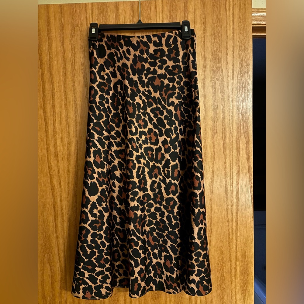 J crew animal print skirt